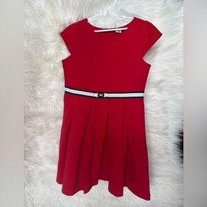 Janie and Jack Red Dress with Bow Detail